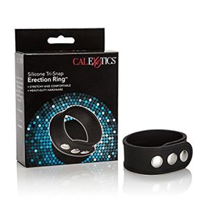 Silicone Tri-Snap Erection Ring Black Cal Exotics