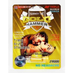 Gold Hammer 19000 Triple Maximum Power Male Enhancer Pill