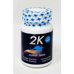 Male Enhancement 12 Pills Bottle Kangaroo 2K Blue Alpha 3000 fron