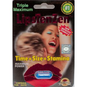 LipsTenZen 2250mg/pwr Triple Maximum Genuine Natural Enahncement for Men 1 Pill