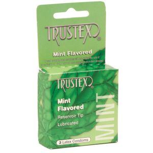 Trustex Mint Flavored 3 Lubricated Latex Condoms 