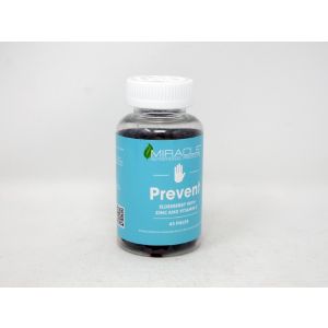 Prevent Elderberry Zinc Vitamin C 45 Gummies Bottle Miracle