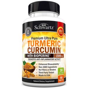 Turmeric Curcumin Bioperine 1500mg Premium Pain Relief Joint Support