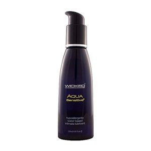 Wicked Aqua Sensitive Hypoallergenic Water Based Intimate Lubricant 4 oz