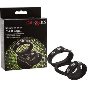 Cock Ring Silicone Tri-Snap C & B Cage Cal Exotics Novelties