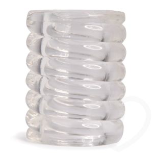 Titan Men Clear Tools Cock Cage Stretch to Fit Cock RIng Toy 